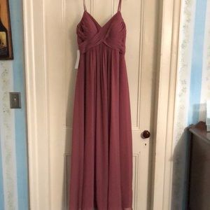 BRIDESMAID DRESS, color dusty rose, size 10. New with tags.